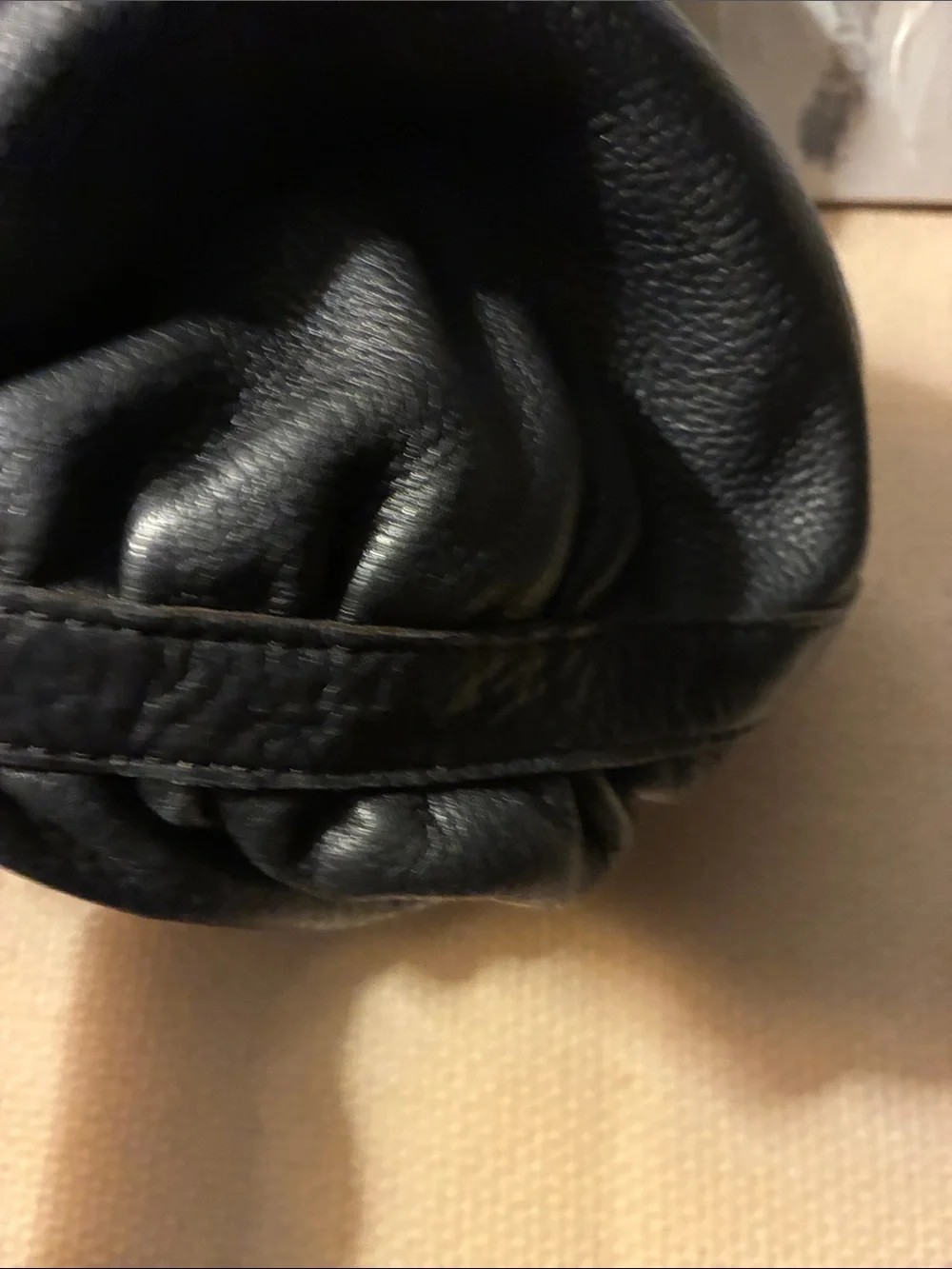 Genuine Cole Haan Black Leather Shoulder Bag - Classic Women's Hobo Minimalist